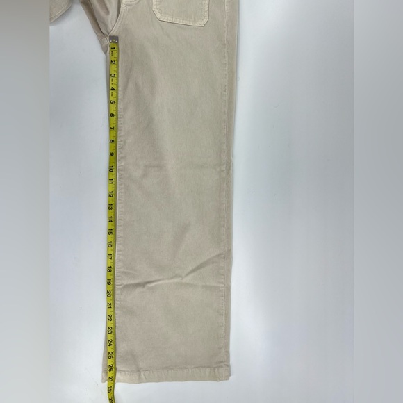 AG Adriano Goldschmied Beige Kassie Corduroy High Rise Wide Leg Cropped Pants 26 - Picture 10 of 12